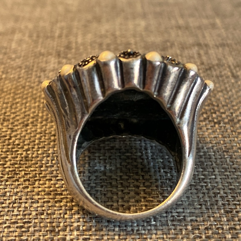 Silver Art Deco Vintage Ring (6) - Picture 4 of 5